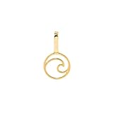 Pura Vida Harper Wave Charm, High-Shine Gold Plated Brass Sea Surf Clip-On for Bracelets & Necklaces, Elegant Coastal Jewelry Accessory for Women & Teens, Boho Theme Mix & Match Fashion Gift