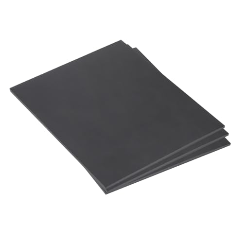 Image of Expanded PVC Plastic Sheet 7 /64 inch Thick, 8.5 inchx11 inch Lightweight Rigid Foam Sheet, [for Crafts Signage Displays Digital Screen Printing] - Black / 3 Pcs