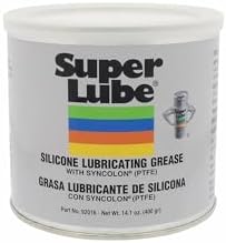 Super Lube Silicone Lubricating Grease w/Syncolon - Waterproof, All Purpose Food-Grade Grease - Rust Protection - Automotive & Industrial Maintenance - Translucent White - Canister - 14.1 oz (92016)
