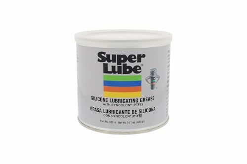 Super Lube Silicone Lubricating Grease w/Syncolon - Waterproof, All Purpose Food-Grade Grease - Rust Protection - Automotive & Industrial Maintenance - Translucent White - Canister - 14.1 oz (92016)