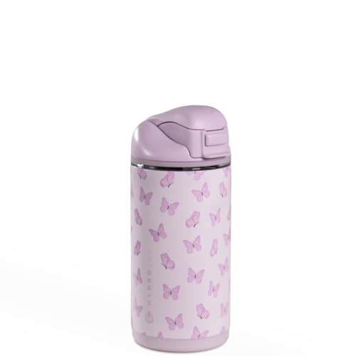 HydroJug Ease2o 14oz Kids Water Bottle with Straw & Chug Lid, Flutter