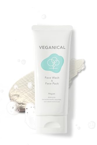VEGANICAL 泥 洗顔 & 泥パック 2WAY 洗顔フォーム クレイマスク 毛穴 黒ずみ クレイウォッシュ 80g