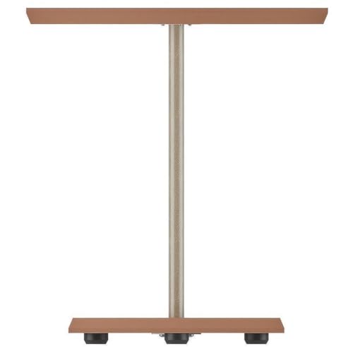 Mesa de apoio em MDF 25mm com haste metálica pintura dourado BEL cor Terracota - Artely