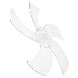 TOYANDONA Aspas de Ventilador de Plástico para Ventilador de Mesa y Pedestal Transparentes Blancas Fácil Instalación bajo Ruido y Alta Durabilidad