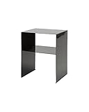 MINIMALISTISCHER INDUSTRIAL-LOOK: Der Beistelltisch aus Stahl verleiht deiner Inneneinrichtung mit seinem schwarzen Glanzlack einen minimalistischen Industrial-Chic-Look