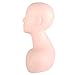 EVTSCAN Makeup Practice Model Head for Beauticians, with Shoulder Silicone Texture Reusable Suitable for Massage and Makeup Practice, Wig Cap Display, Beauty School and Salon Use