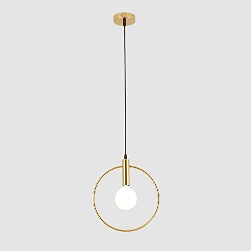 Lampe suspendue E27 dorée pour remplacer les lampes de table encombrantes du salon