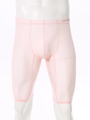 Mens Nylon Sheer Mesh Shorts Elastic Waistband Breathable Yoga Shorts Beach Swim Trunks3