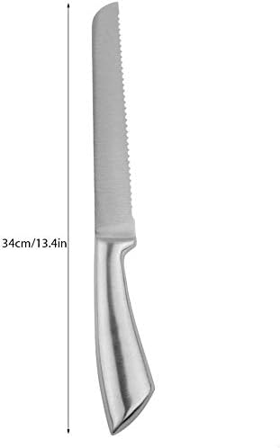 Miniatura 3 de TOPINCN Cuchillo de pan de acero inoxidable con borde dentado, cuchillo para hornear pastel, pan, cortador de cocina, herramienta de mano