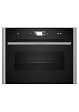 NEFF C24FS31N0, N90, Compact-Dampfbackofen integrierbar, Made in Germany, Full Touch TFT-Display, Dämpfen bis 120°C, Air Fry via Home Connect App, Soft Open and Close, 60 x 45cm, Edelstahl