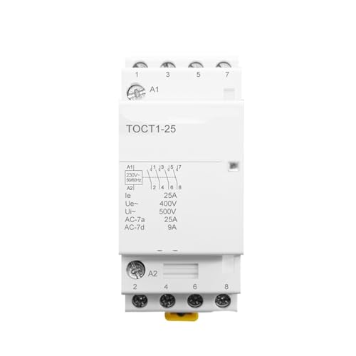 Contacteur modulaire 4P 25A TOCT1 pour tableau électrique domestique sur rail DIN