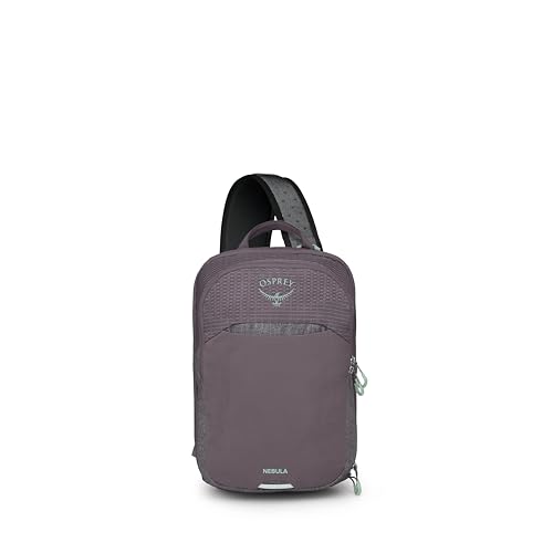 Image of Osprey Nebula Shoulder Sling Bag - Crossbody Backpack with Laptop Sleeve and Bottle Pocket, Graphite Purple Heather
