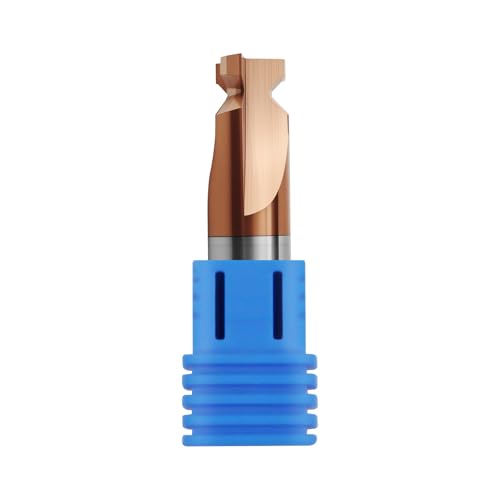 Image of 0.61 inch Carbide Square Nose End Mills, 3 Flute Solid End Mill Bits, Picatinny Rail Form Tool, AlTiN+TiSiN Coated Milling Cutters for DIYers and Professionals