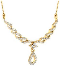 0.36 Carat Real Natural Diamond Necklaces Round Cut 14K 18K Yellow White Solid Gold Pendant Womens Indian Mangalsutra