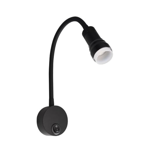 Lámpara de lectura LED de 3W para cabecera con foco de pared flexible blanco