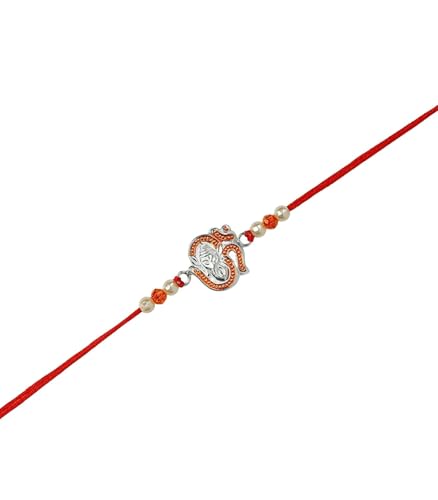 Image of Gargi by P.N. Gadgil and Sons 925 Silver | Om Rakhi | Gifts for Men and Boys | Rakshabandhan Rakhi for Brother | Rakhi for Boys & Men With Certificate of Authenticity