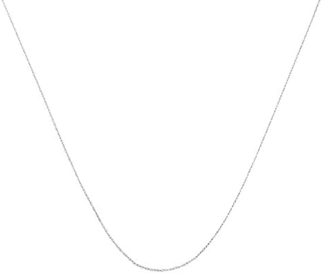 10K Yellow, White or Rose Gold 0.5mm Slender & Dainty Fine Rope Chain Necklace – Choice of 16", 18" or 20" Long