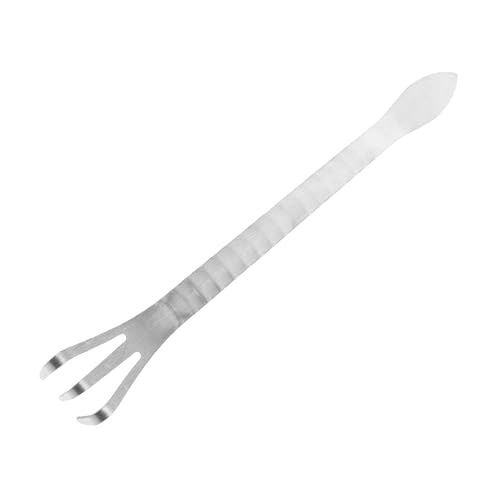Abaodam Rastrillo de Jardín Manual Inoxidable Puntas Resistente para Aflojar Suelo Deshierbe y Aireación Herramienta Duradera para Cuidado de Plantas