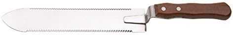 Double Serrated Blade Uncapping Knife, Made Steel and Wood Handle