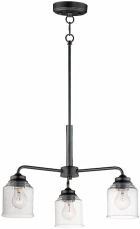 Maxim Acadia-Three Light Chandelier-20 Inches Wide by 13.75 inches high-Black Finish -Traditional Installation