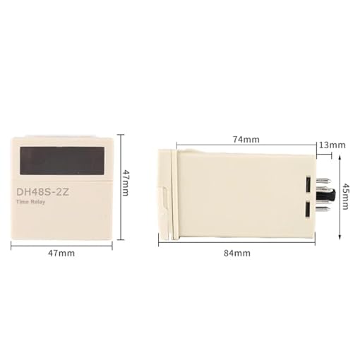 Relais temporisé numérique DH48S-2Z avec écran LED programmable AC 220V