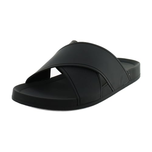 Sandales Katelyn Steve Madden Femme en cuir noir et bride croisée confortable