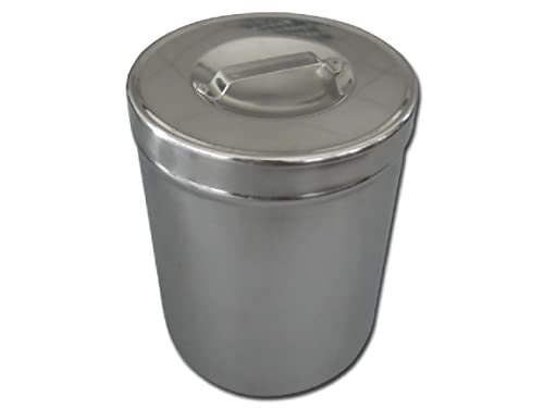 Tarro de acero inoxidable GIMA 132 con tapa de 2 L y medidas de 127 x 162 mm