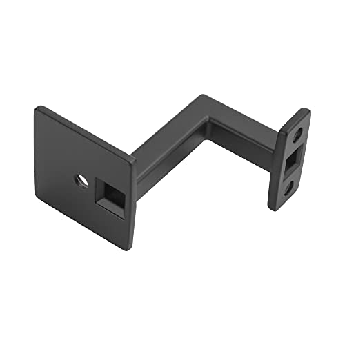 5 x Handlaufträger, Handlaufhalter für Holz Handlaufhalter Schwarz Indoor Geländer Wandaufhänger Zubehör Treppengeländer Läufe Unterstützung (Mattschwarz)