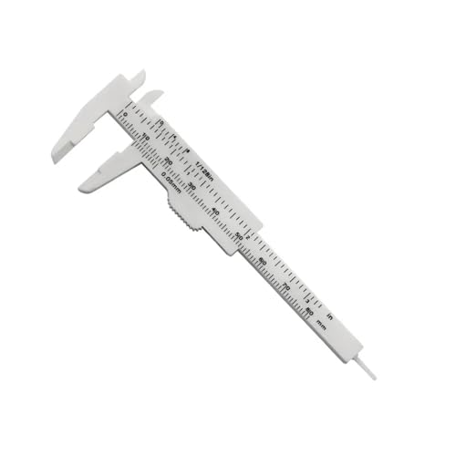1PC 0-80mm ダブルルールスケール プラスチック バーニア キャリパー 学生用ダイヤルゲージ マイクロメーター 測定定規 内径 深さメーター(Purple)