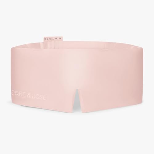 Dore & Rose Deep Sleep Mask Light Blocking, 23 Momme Mulberry Silk Eye Mask, Ultra Soft, Adjustable - Travel Sleeping Mask for M