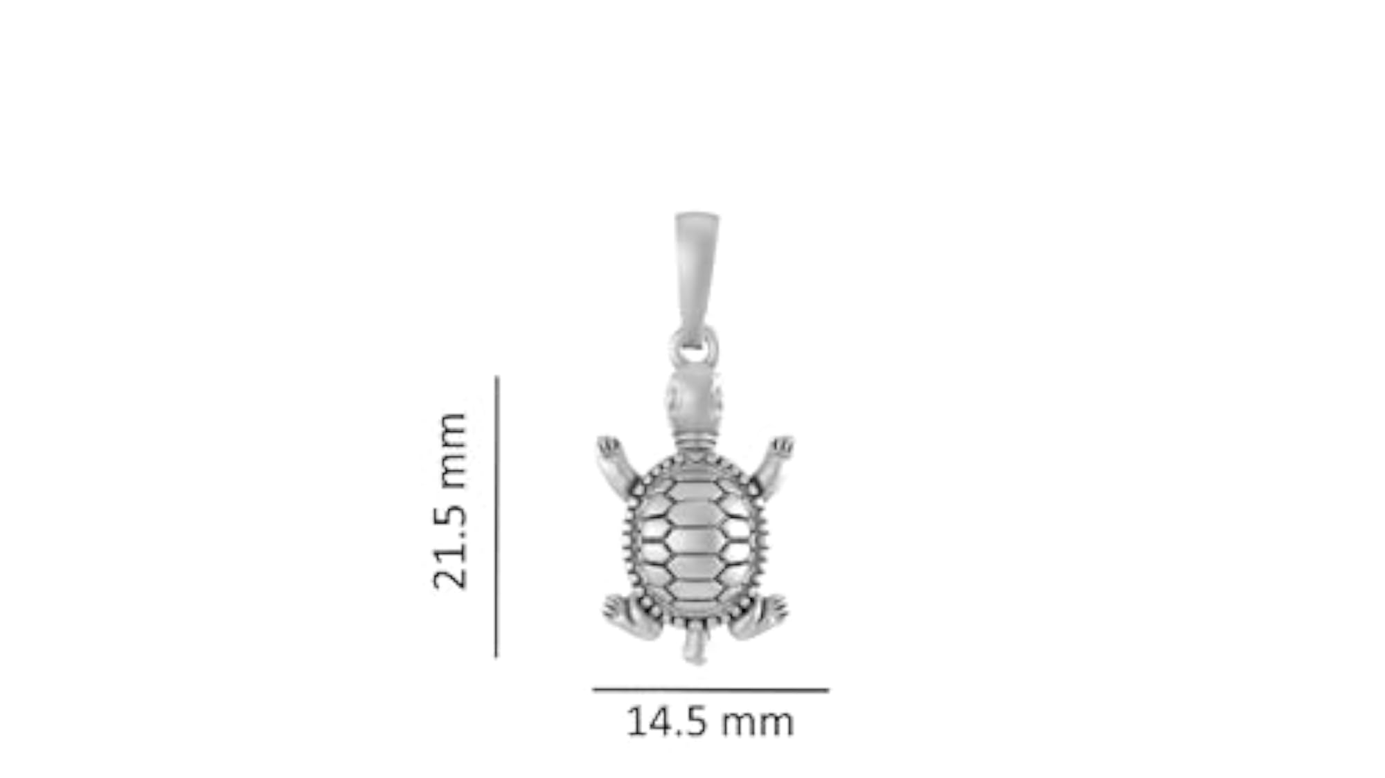 Men's Sterling Silver Tortoise Chain Pendant, Symbolic Gift