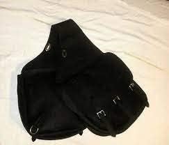 Cowhide Genuine Leather Western Equestrian Trail Simple Horse Saddle Bag Pack Equipment Horse Saddle Bags Tack Set Accessories Size: 10” L x 10” W x 3 ½” D inches, MO-SBAG-54