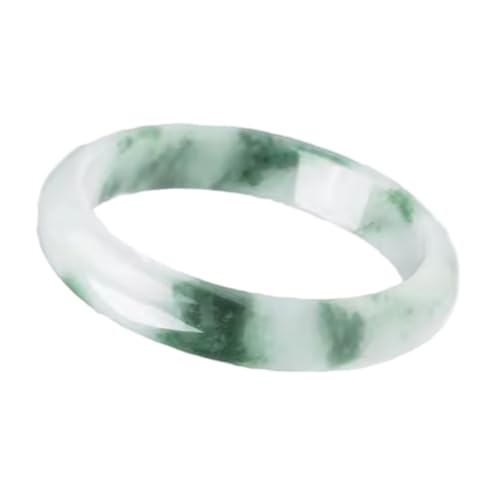 Bracelet jonc en jade naturel pour illuminer vos tenues avec ses fleurs flottantes vertes