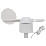 Fabater Wind Direction Sensor, ABS Housing Wind Indicator, Weather Meter Kit with RJ11 Interface Connection, Winds Vane Meter Replacement Part for WH2081 Weather Stations