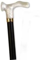 Wood Cane - With Contour Grip. Pearl Acrylic left Handle, this cane is designed to fit the hand like a glove for its palm grip handle. This cane and walking stick is very secure and comfortable and ha