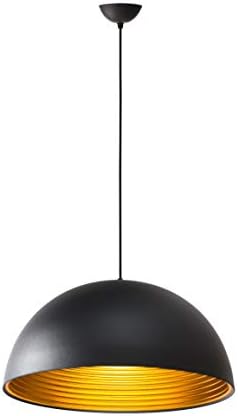 Modern Nordic Pendant Lighting E27 Screw for Restaurant Bedroom Study Loft Hallway 40 cm Diameter Black and Gold 45223