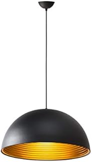 Modern Nordic Pendant Lighting E27 Screw for Restaurant Bedroom Study Loft Hallway 40 cm Diameter Black and Gold 45223