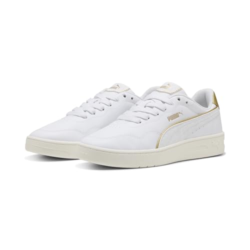 PUMA Damen Court Lally Dayinight Sneaker, Weiß Weiß Gold, 40 EU