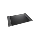 Artistic Monticello Executive Desk Pad, Smooth Writing Desk Mat That Protects Desktop from Scratches & Stains, 24" x 19", Black/Gray