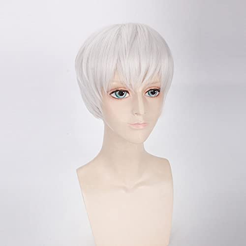 Ghouls Ken Kaneki Cosplay Wig Sasaki Haise Wigs Boys Renji Yomo Utashort Hair Role Play Halloween Christmas Costume Comic Convention Heat Resistant Synthetic Wigs+Wig Cap