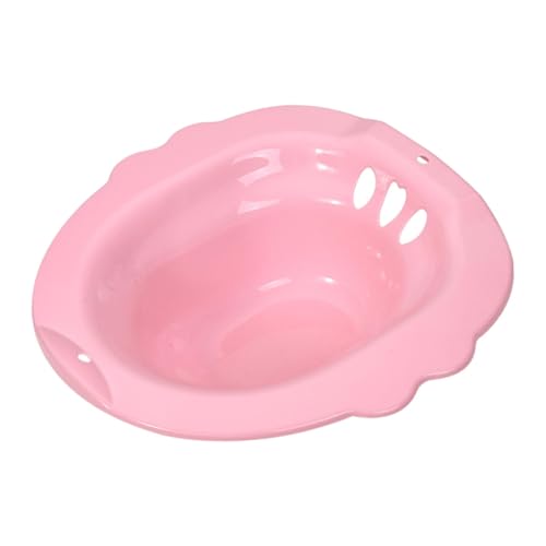 F Fityle Bain de Siège Toilette Cuvette Ergonomique, Bain de Siège Universel en PP Renforcé, Bidet Toilette WC, Bassin de Douche Vaginale, pour Femmes, Seniors et Convalescents, Hygiène Intime, Rose
