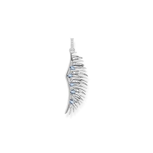 Sterling Silver Blue Stones Phoenix Wing Pendant PE938-644-1