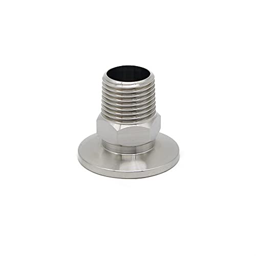 Image of SS304 KF25 NPT Male Adaptor thread 1 /2 inch NW25 KF Male coupling ISO-KF25 X NPT 1 /2 inch