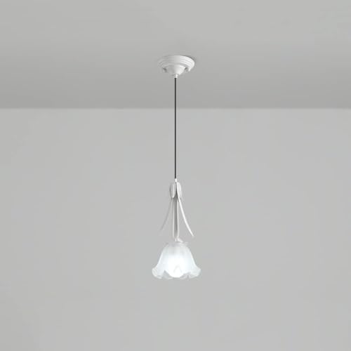 Plafonnier lanterne lumineuse rétro fleur en verre pour intérieur