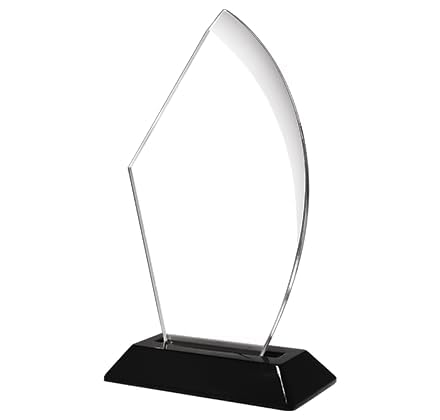Crown Awards Customizable Acrylic Trophy, 7" Engraved Above and Beyond Voyage Acrylic Award - Thumbnail 2