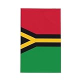WSSYYBF Küchenhandtuch Flagge Vanuatu Volldeckend bedruckt Mikrofaser mit hoher Saugfähigkeit Multifunktionstuch