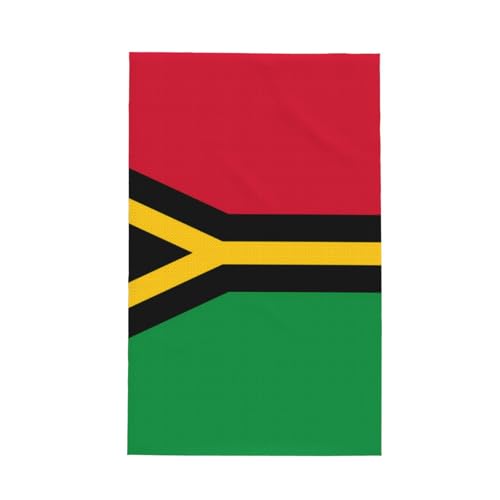 WSSYYBF Küchenhandtuch Flagge Vanuatu Volldeckend bedruckt Mikrofaser mit hoher Saugfähigkeit Multifunktionstuch