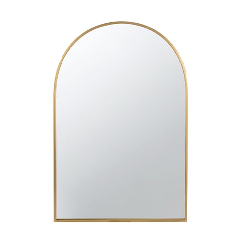 Miroir design arqué doré Benjara Cod 91,4 cm pour décoration murale chic - 2