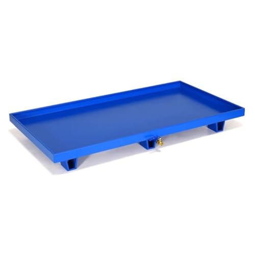 Pallet durevoli impilabili per vernice: realizzati in robusto acciaio metallico spesso 1,5 mm con una finitura in vernice da forno ad alta temperatura a 400° per una migliore resistenza all'usura. Questi pallet sono progettati per una capacità portante ottimale, garantendo affidabilità per vari progetti di verniciatura. Ideale per organizzare e conservare i secchi di vernice in modo efficiente, mantenendo il tuo spazio di lavoro ordinato e funzionale.