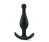 Bendable Slim Silicone Backside Plug Beads Black TR39715